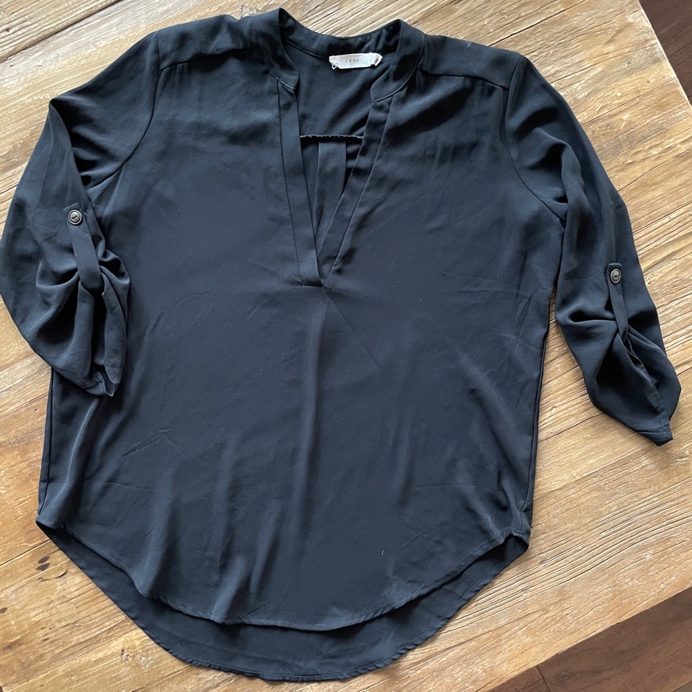 Black tunic blouse
